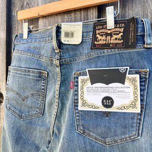 Levis Skateboarding 511 Jeans, 33x32, Avenues Wash